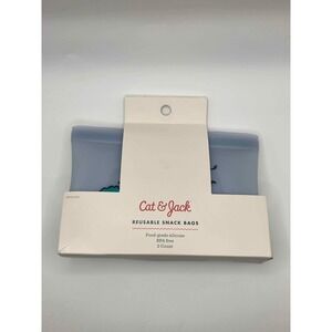 Cat & Jack Reusable Snack Bags 2 Count Food-Grade Silicone BPA Free